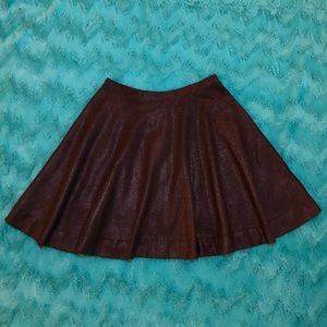 Flared black skirt